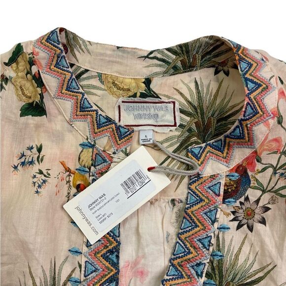 Johnny Was Workshop Puff Sleeve Effortless Tunic Top - Picture 8 of 10